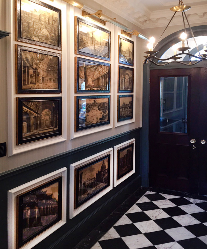 adam ellis studio london argyll street townhouse entrance artwork framed prints