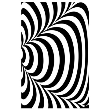 Black and white stripes form a wave
