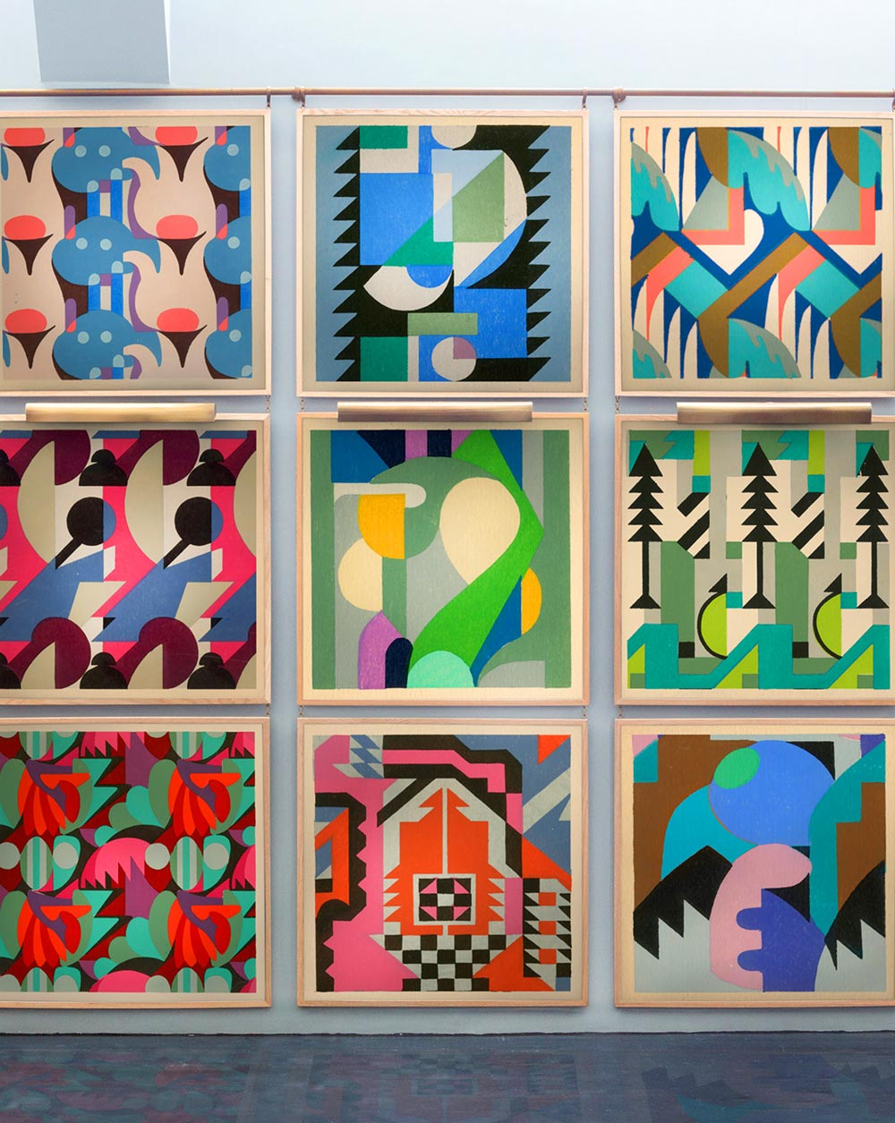 Kaleidoscope editions on gallery wall