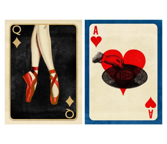 ballet and vinyl playing card