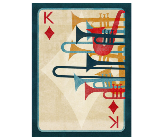 Brass band playing card
