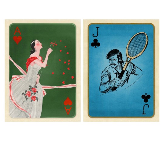 Petals and Tennis playing card
